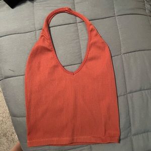 Rust/ burnt orange women’s halter top from urban outfitters out from under. Sz M